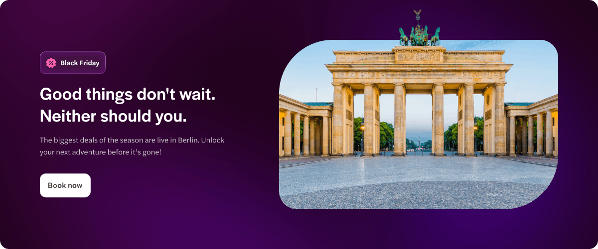 Brandenburg Gate in Berlin at sunrise, Germany.
